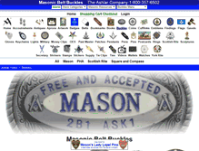 Tablet Screenshot of masonicbuckles.com